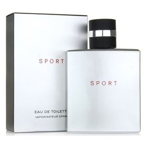 Uomo Sport Profumo Spray 100ml Eau de Toilette EDT Note legnose speziate Metallo Superficie grigio-argento Bottiglia Colonia Buon odore Lunga durata e consegna veloce