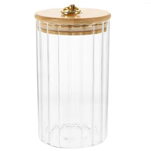 Storage Bottles Tea Coffee Sugar Canister Set Glass Container Canisters With Bamboo Lids Kitchen
