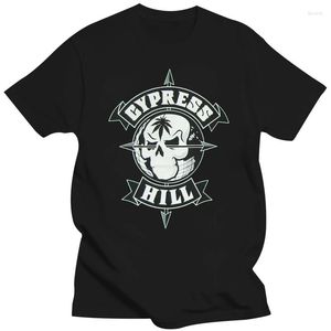 Men's T -skjortor Cypress Hill Classic Skull Globe Logo Green Shirt Merch Custom Printed Tee