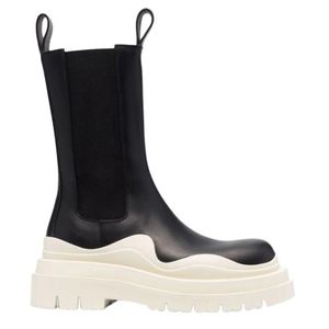 Creme/Pinnk Damen Herren BOTTEGA Stiefel Luxus Tire Lean Leather Chelsea Damen Stiefeletten Herren Lug Plateau klobige Schuhe Lady Knight Low-Top-Stiefel Designer-Stiefel 35–45 XOXOXO