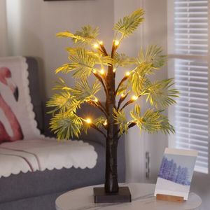 Светодиодные листья пальмовых листьев для дома на День Благодарения для рождественских вечеринок украшают светящее дерево