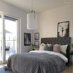 Pendant Lamps Modern Japanese Fabric Lights Nordic Bedroom Living Room Restaurant Teahouse Hander Deco Linen Lighting