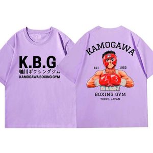 T-shirt maschile anime hajime no ippo kamogawa boxe palestra maglietta da uomo donna makunouchi takamura kgb t-shirt graphic abbigliamento harajuku streetwear y2k thirt 5372