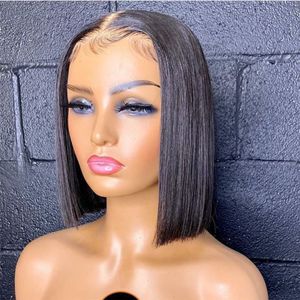 Short Bob Wigs For Women Straight Lace Human Hair Wigs Short Cut Brazilian Hair Wigs Real Natural Black Woman Wig