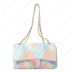 Luxo Designer Bolsas Ombro Pequena Fragrância Vermelha Gradiente De Alta Qualidade Rhomboid Messenger Chain Uma Nova Moda Net Bolsa De Alta Qualidade Designers Bag