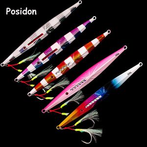 Iscas Posidon 150g a 250g VIB Fishing Slow Metal Jig Fishing Jigging Iscas Metal Jigging Iscas Iscas Com Anzóis Double Assist 230619
