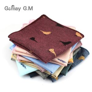 Handkerchiefs Adult Cotton Print Pattern Hanky for Men Business Casual Pockets Square Handkerchief 25cm Width Wedding Hankies 230619