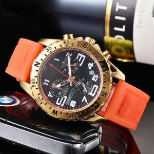 Top Luxury Wristwatches Men's Quartz Watch bracelet Chronograph 44mm high-quality Watches Multiple Colors Rubber Men women Watches Wristwatche high-end gifts