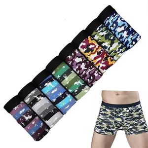 Underpants 4PcsMen's Sexy Panties Boxer Shorts Soft Comfortable Trendy Boxers U-shaped Pouch Breathable Men's Underwear Large Size 4XL 230619