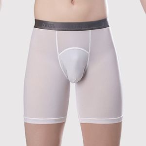 Mutande Boxer lungo Uomo Convex Pouch Intimo Boxer sportivi Compressione sotto strato Mutandine corte Boxer sexy Intimo morbido traspirante 230619