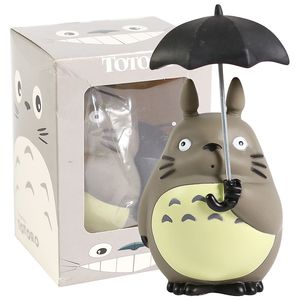 Action Toy Figures Miyazaki Hayao Min granne Totoro med paraply PVC Figur Collectible Model Toy 230617