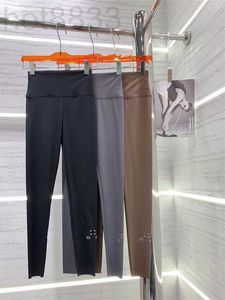 Kvinnors leggings designer sommar ny hög midja smal passform tunn tryckt reflekterande logotyp elastiska underbyxor för kvinnor 7phw