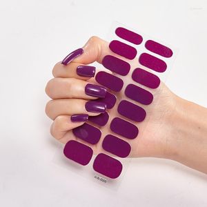 Nail Stickers Nailart Sticker Pure Solid Color Self Adhesive Set Accesoires Strips Full Beauty Adesivos