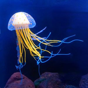 Decorazioni Fish Tank Simulazione luminosa Medusa Silicone Fluorescente Falso Acquario Decorazione paesaggistica 230619