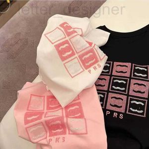 Designer de camisetas femininas Tops bordados camisetas Designers de luxo Moda Camisetas Roupas casuais soltas Esporte de rua Manga curta Puro de alta qualidade