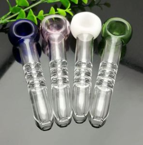 Glass Smoking Pipes Manufacture Hand-blown bongs Colored three-layer partition glass pipe