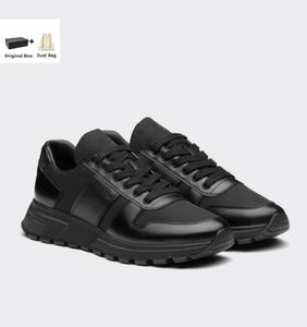 PRAX 01 RENYLON Runner Sportskor Borsta läder sneakers Mens Tekniska gummi Sports Lug Sole Casual utomhus Skoskor Komfort Walking B22 THE SKO EU38-46