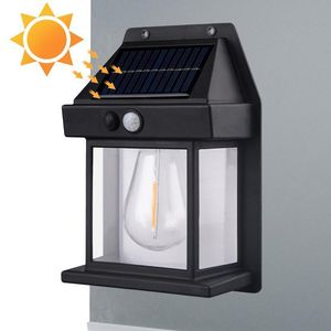 Gartendekorationen, Solar-Wandleuchte für den Außenbereich, an der Wand montierte LED-Deckleuchten, Dämmerung bis Morgendämmerung, Solar-Wandleuchte, Lichter für Garten, Terrasse, Dekoration, Hinterhof, Hof, 230617