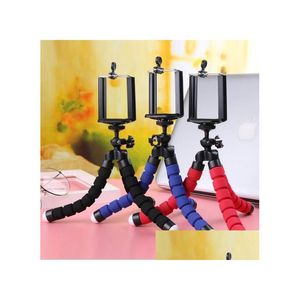 Cell Phone Mounts Holders Bionanosky Toney Adjustable Three Legs Stand Aluminium Self Shooting Bracket Holder Mobile Phones Camera Dhji3