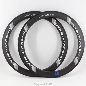 Cykelhjul 2st Blue 700C 38 50 60mm Road Cykel Matt UD Full Carbon Fiber Tubular Clincher Tubing Cykelhjul Free Ship 230619