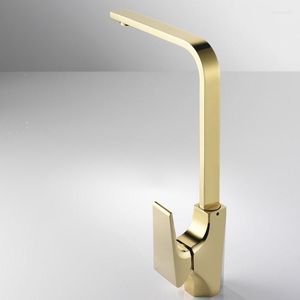 Kökskranar Basin Sink Faucet Badrum 360 Rotation TAPS DECK MOUNTERAD WATERMXIER TAP GOLD OCH ROSE