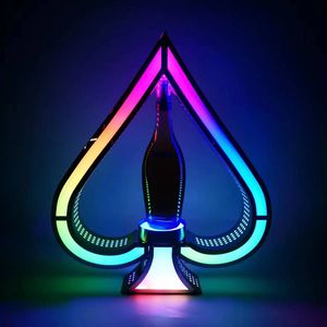Glow Bar LED Light Up Luminous Ace of Spade VIP Bottle Presenter Cocktail Wine Champagne Glorifier Display For Nightclub Lounge Bar