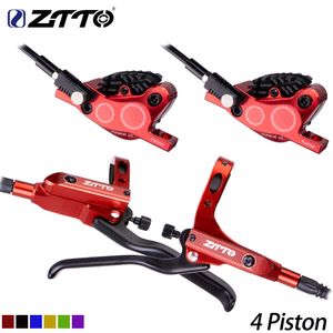 Freni bici ZTTO Freno a disco idraulico MTB 4 pistoni Pinze leggere XC Trail Raffreddamento Cuscinetti completamente in metallo Pressione olio per AM Enduro E4 ZEE 230619