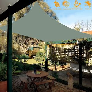 Tents and Shelters 300D Waterproof Gray Square Rectangular Shade sail Outdoor Garden Swimming Pool Awning Camping Hiking Sun shelter 230617