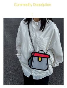 ブランド23SSデイパック夏の新しいケーキバッグ韓国ファッションアニメ漫画漫画漫画携帯電話バッグ日本のかわいい落書きバッグ