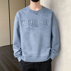 Mens Ceketler Kore tarzı modaya uygun moda ins genç gevşek uzun kollu yuvarlak sweatshirt hoodies 230619