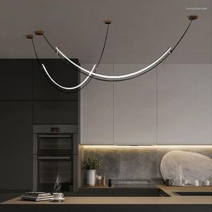 Chandeliers Pendant Lights Modern Luxury Chandilers Art Home Dining Living Room Designer Line Restaurant Model Exhibition Hall Hanging Lamps