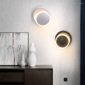 Vägglampa LED 7W aluminium modern design nordisk inomhus sconce nightlight 85-265v för vardagsrum sovrum sovrum dekor