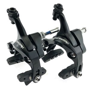 Bike Brakes RACEWORK Bicycle Double Pivot Caliper Linear Pull Type Road Brake Racing Aluminum Side C Front and Rear 230619