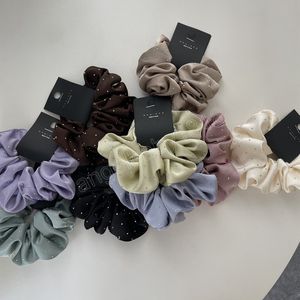 Moda stałe kolor kryształowe włosy krawat scrunchie