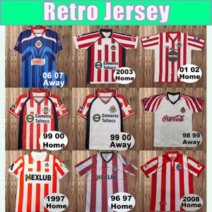 1996 2008 Chivas Guadalajara Retro Soccer Jersey R. Ramirez B. Galindo R. Morales O. Bravo Home Away Football Shirt Uniforms