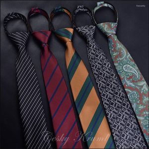 Fliegen Krawatte Herren Knotenfrei Mode Business Schwarz Jacquard Trend Retro Hochzeitskleid Fauler Reißverschluss 8 cm Stil