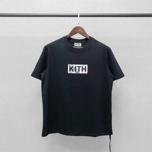 Camisetas masculinas ss Kith Box Floral Classic T shirt Men Women 1 1 High quality T-shirt Casual T Shirts 230617