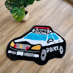 Carpets Car Shape Tufted Rug Flocking Carpet Cartoon Irregular Bigger Size Carpet Living Room Decor Anti-Slip Super Absorbent Bath Mat 230617