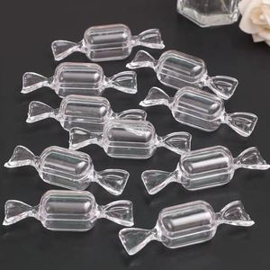 Jewelry Pouches 10Pcs Creative Transparent Candy Shape Mini Plastic Box Rings Earrings Jewellery Storage Boxes Organizer Gift