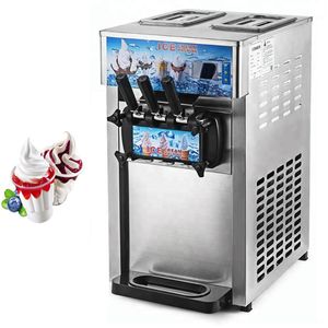 LINBOSS Ice Cream Maker Stainless Steel Desktop Commercial Automatic 18L / H Freezing Sundae Vending Machine DIY Fruit Dessert Milkshake Smoothie