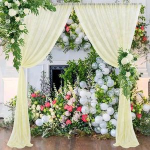 Party Decoration 2PCS Wedding Props Gauze Curtains Stage Birthday Background Pography