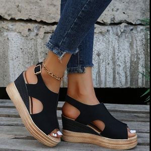 Sandali con zeppa Piattaforma per scarpe da donna Scarpe con tacco grosso sexy