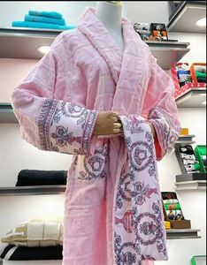 Roupão de banho masculino clássico de algodão para homens e mulheres marca quimono roupões de banho quentes para uso doméstico roupões de banho unissex tamanho livre