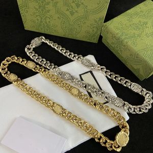 Lüks Altın Bilezikler Tıknaz Kolye Tase Mücevherleri Kadınlar İçin Erkek Kolye Kolyeleri G Küba Bağlantısı Unisex Charm Bilezik 18K Kalın Zincir