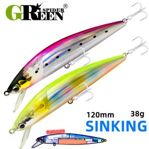 Baits Lures Flash Blade Minnow Fishing Lure 120mm 38g Sinking Seawater Freshwater Swimbait Fishing Wobbler For Trolling Seabass Carp Pesca 230619