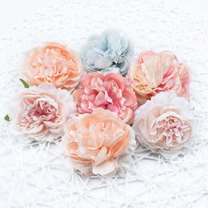 Dried Flowers 10pcs Silk Peony Heads for Scrapbook Wedding Plants Wall Bridal Accessories Clearance Christmas Home Decor Artificial