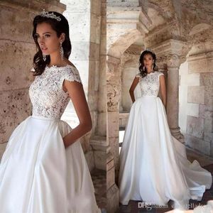 Wspaniałe sukienki ślubne plus w rozmiarze z odłączoną koronkową aplikacją bez pleców sukienki ślubne ślubne suknie ślubne Vestidos 269p