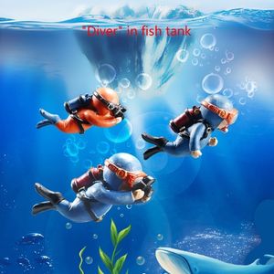 Decorations Aquarium Decoration Floating Diver Fish Tank Ornaments Accessories with Device Set for All Kinds 87HA 230619