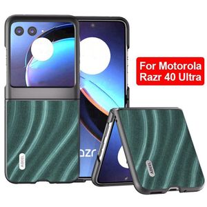 Origina Abeel Pu Leather Bling Wave Case för Moto Razr 40 Ultra Retro Business Back Cover