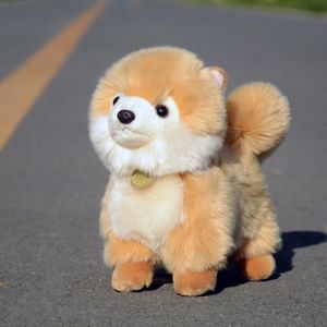 Stuffed Plush Animals Pomerania dog doll long silk coat Plush bichondris Poodle Stuffed toy cute simulated pets interesting toys 230619